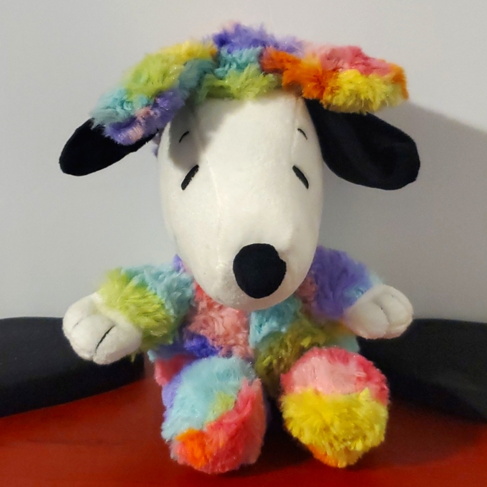 Hallmark Pastel Colored Peanut Snoopy Dog Plush Stuffed Animal